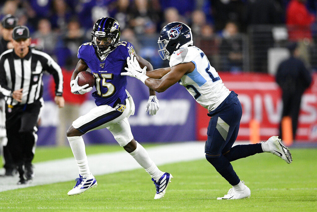 Ravens wide receiver Marquise Brown